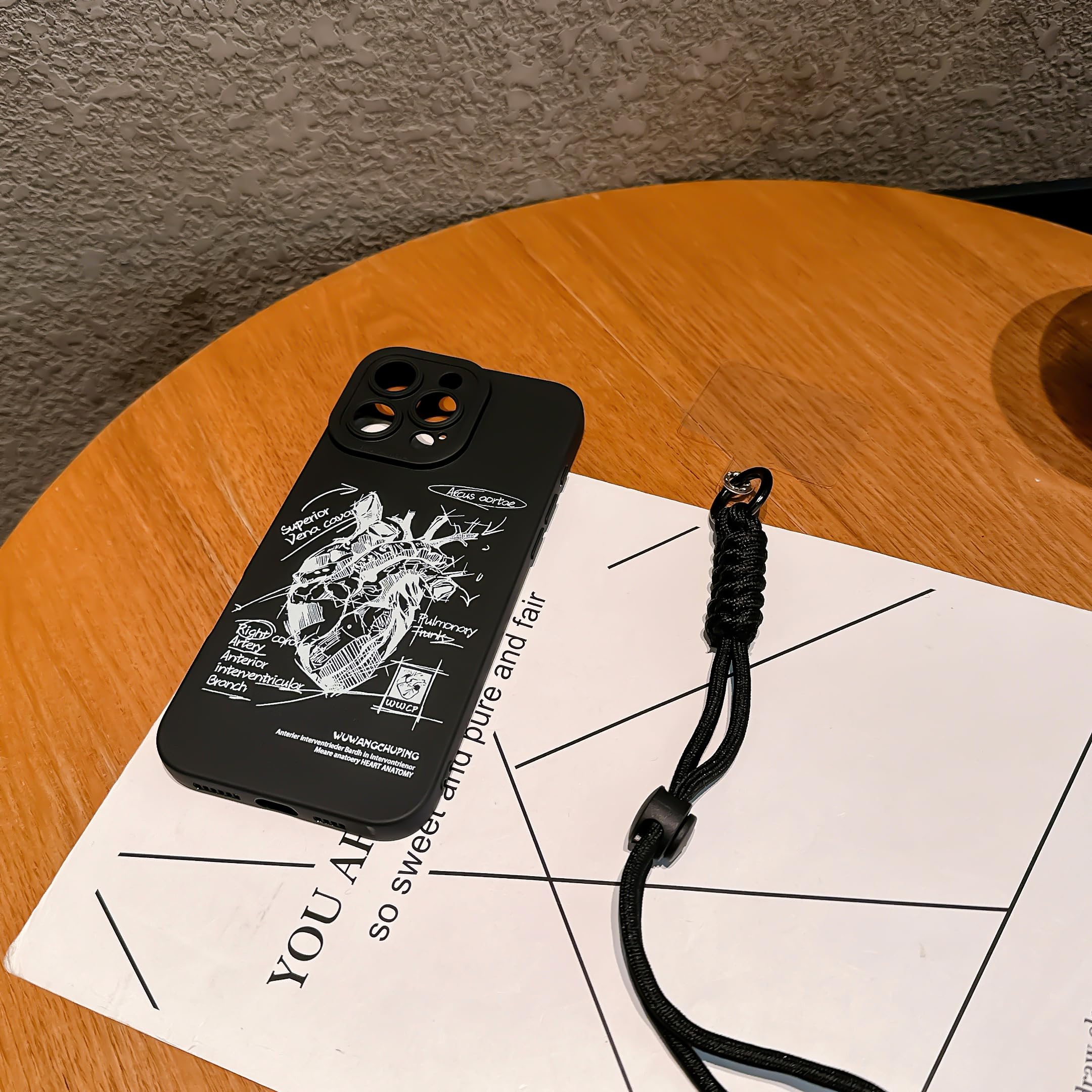 Amazon.com: FXFOOT Aesthetic Heart Sketch Pattern Printed